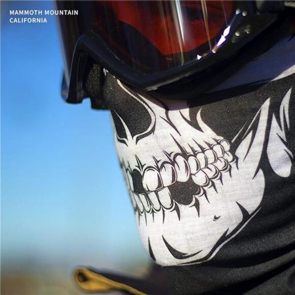 Skull Motorcycle Face Mask - Motorcycle Ski Snowboard Winter Face Mask - Picture 2 of 6